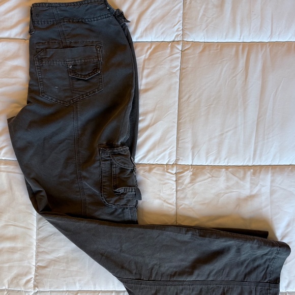Vintage Dark Grey Convertible Festival Cargo Pants - Picture 2 of 10